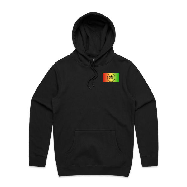 Kīngi Rasta Badge Stencil Hoodie Thumbnail